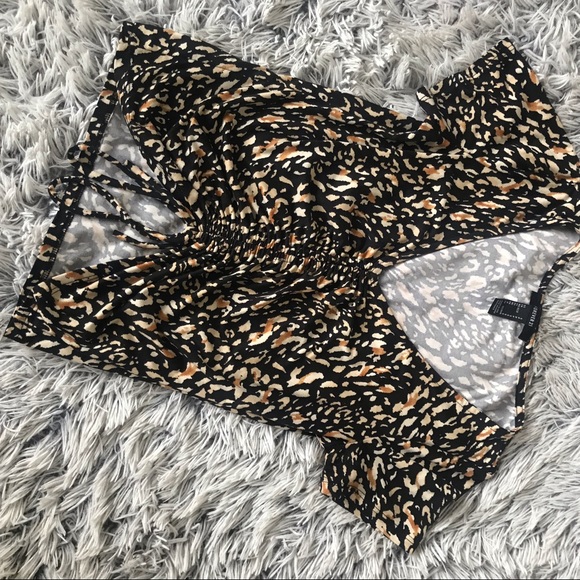 ⚡️FLASH SALE ⚡️ forever 21 drawstring leopard tee - Picture 2 of 4